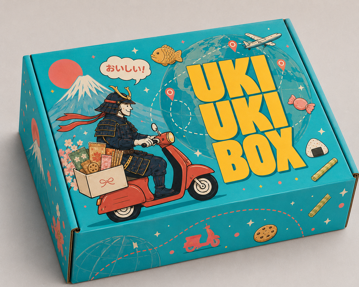 A selection of Japanese snacks curated for Uki Uki Box
